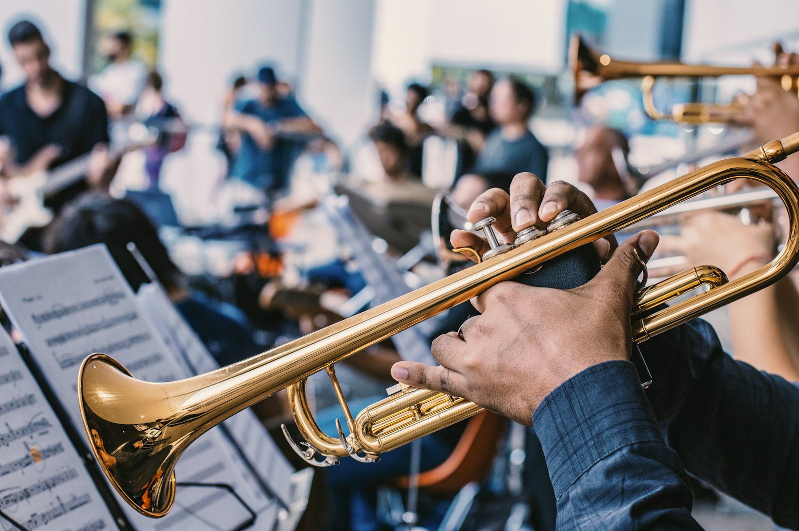 Brass trumpet — community band ensemble
